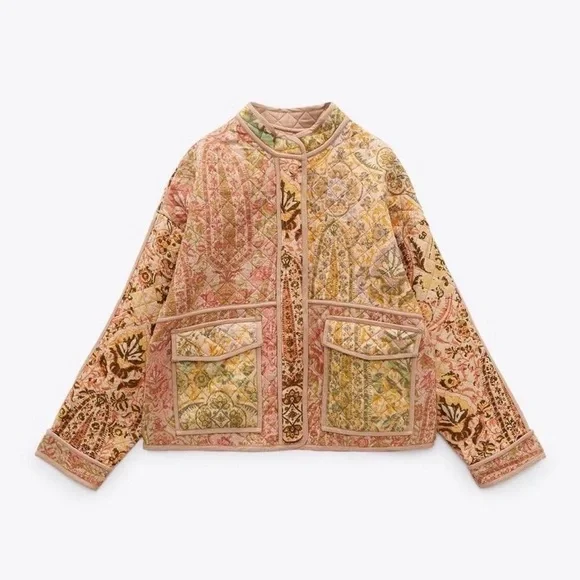 Free People Multicolor Quilted Jacket - Picture 2 of 12